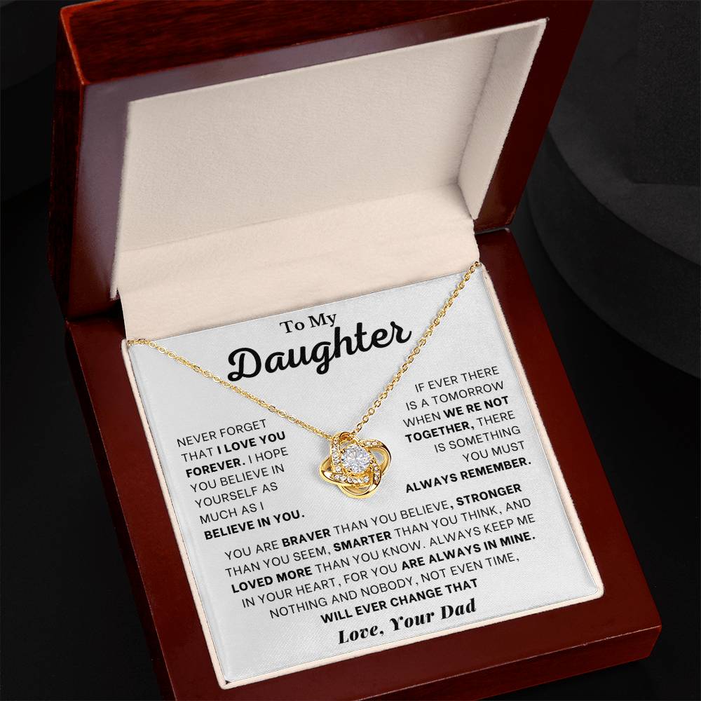 To My Daughter I Love Knot Necklace