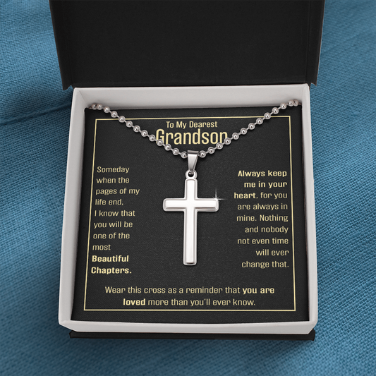 To My Grandson | Cross Necklace