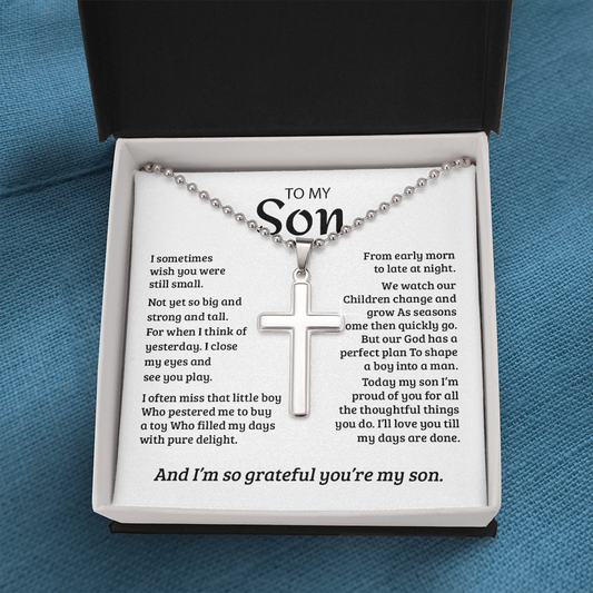 To My Son - Cross necklace