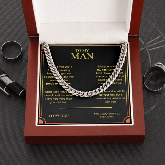 To My Man | Cuban Link Chain Necklace