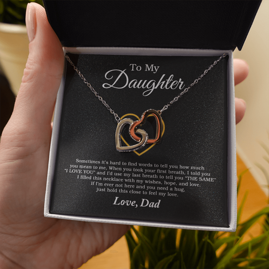 To My Daughter | Two Heart Necklace