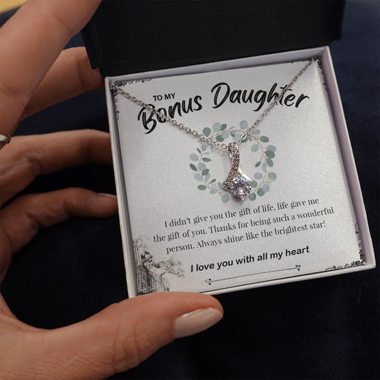 To My Bonus Daughter - Alluring Beauty Necklace