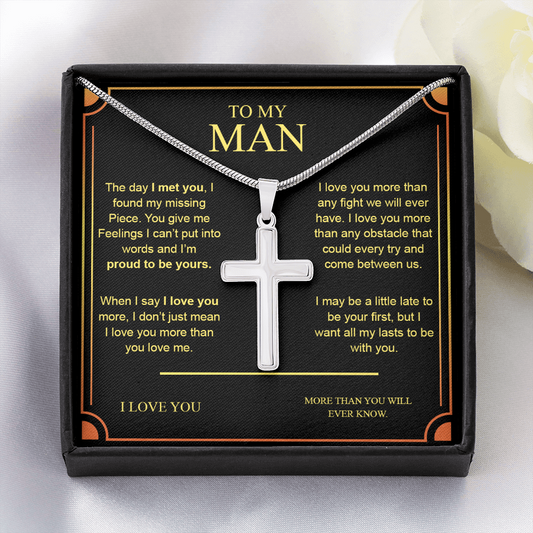 To My Man | Stainless Steel Cross Necklace ✛